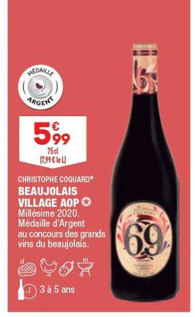beaujolais village aop millésime 2020 christophe coquard