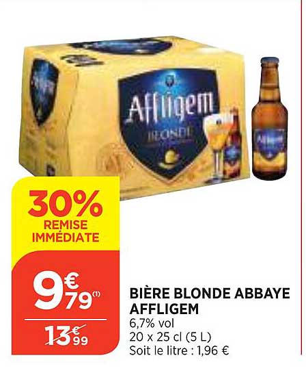 Bière Blonde Abbaye Affligem