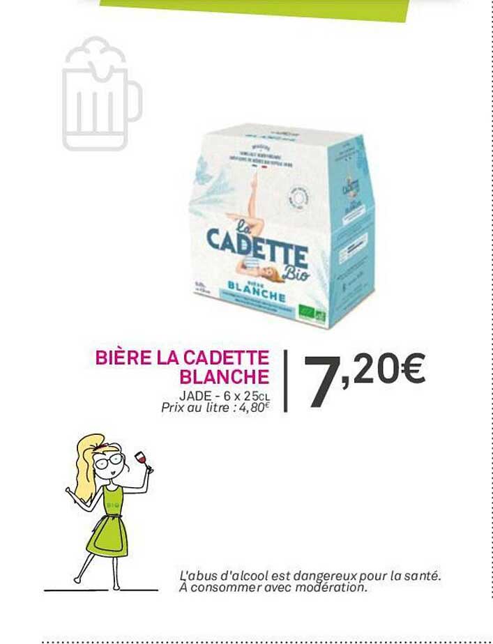 bière la cadette blanche jade
