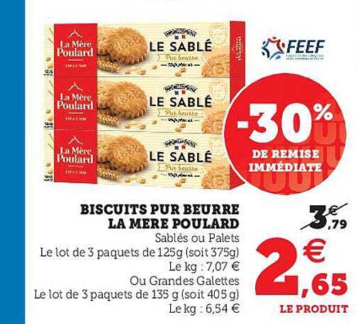 biscuits pur beurre la mère poulard