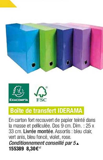 boîte de transfert iderama exacompta