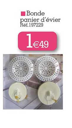 bonde panier d'évier