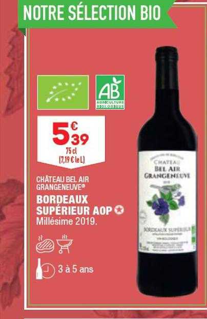 bordeaux supérieur aop château bel air grangeneuve