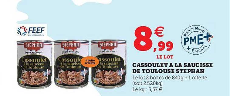 Cassoulet à La Saucisse De Toulouse Stéphan