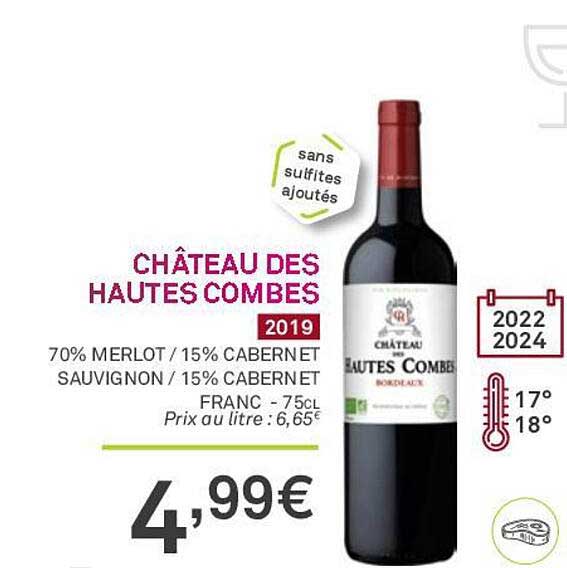 Château Des Hautes Combes 2019