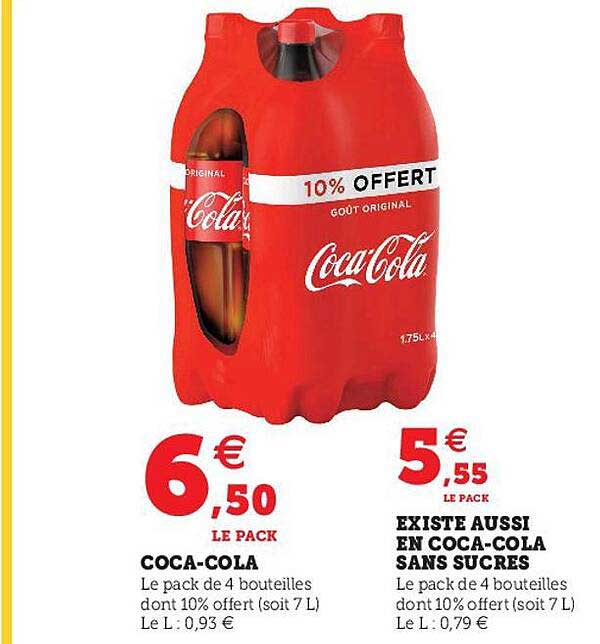 coca-cola existe aussi en coca-cola sans sucres