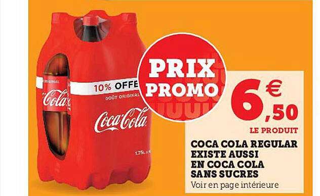 coca cola régular existe aussi en coca cola sans sucres