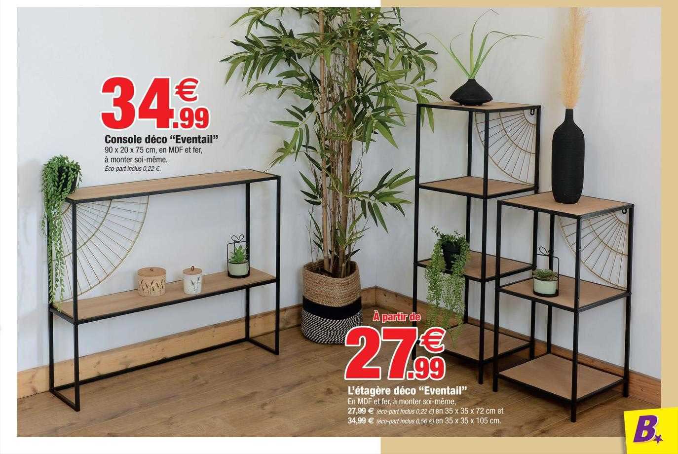 console déco "eventail", l'étagère déco "eventail"