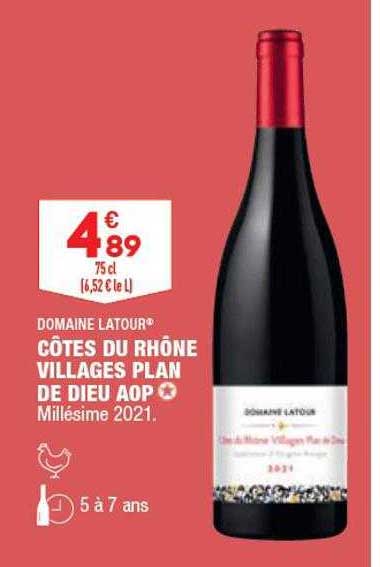 côtes du rhône villages plan de dieu aop domaine latour