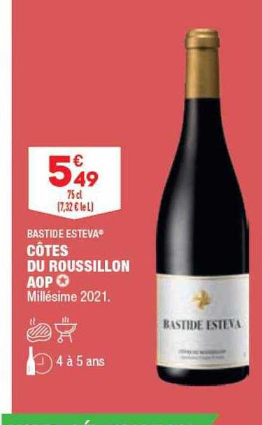 côtes du roussillon aop bastide esteva