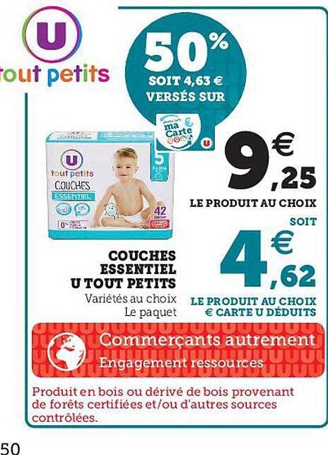 Couches Essentiel U Tout Petits