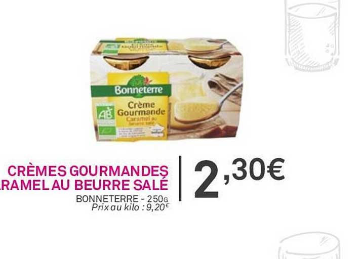 crèmes gourmandes caramel au beurre salé bonne terre