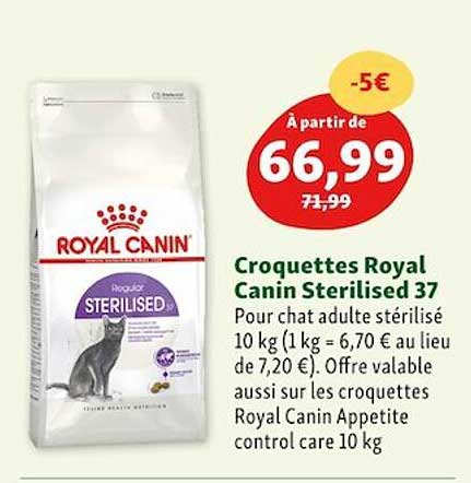 croquettes royal canin sterilised 37