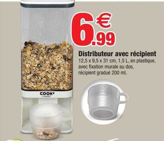 distributeur avec récipient