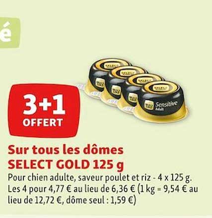 Dômes Select Gold 125 G