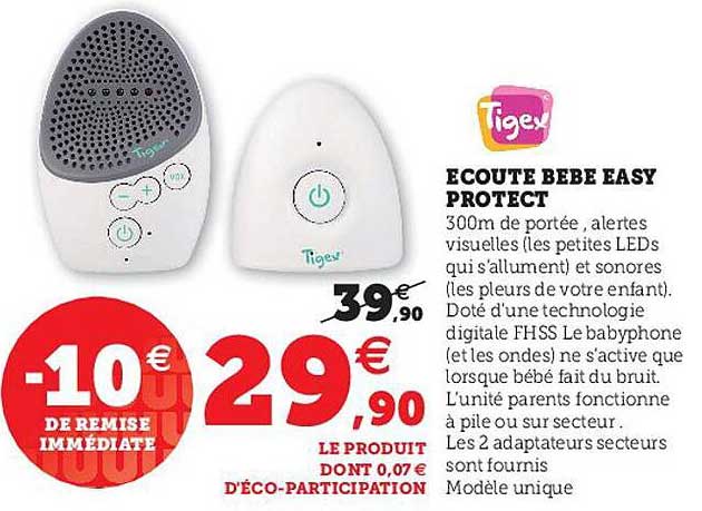 écoute bébé easy protect tigex
