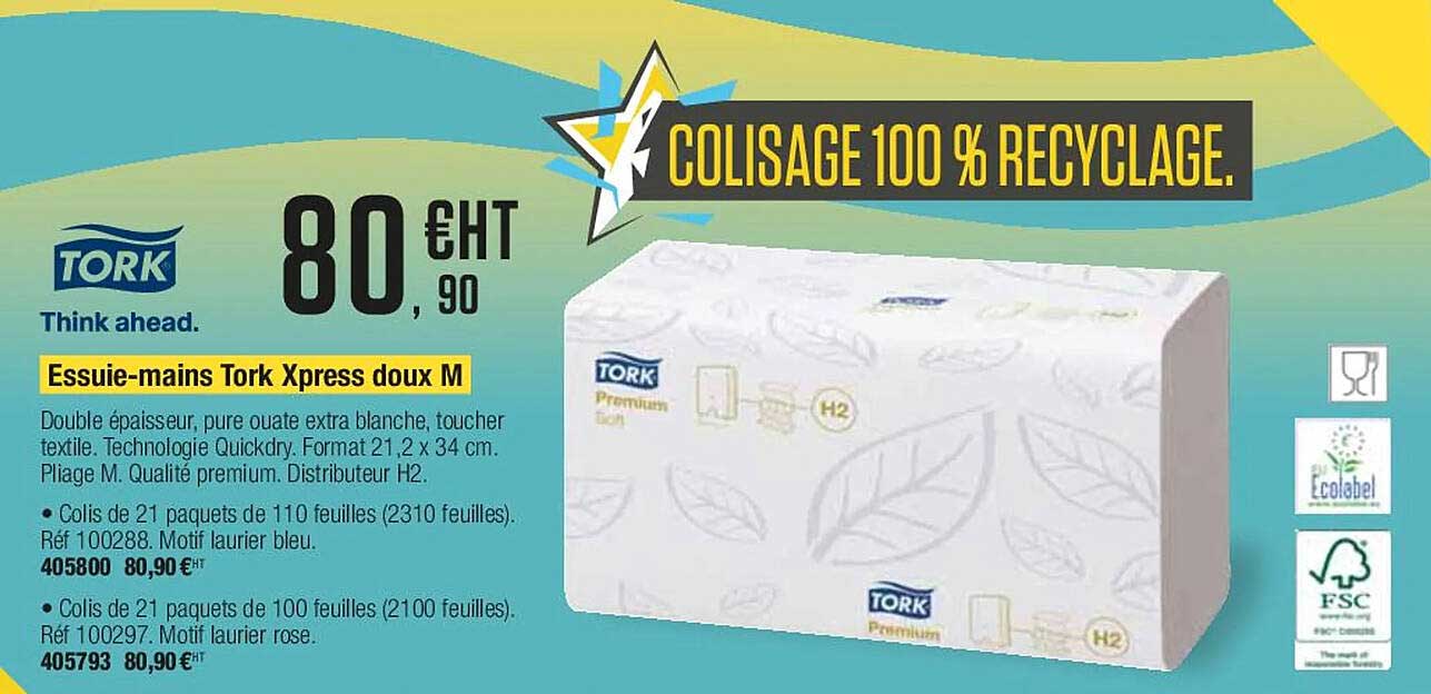essuie-mains tork xpress doux m