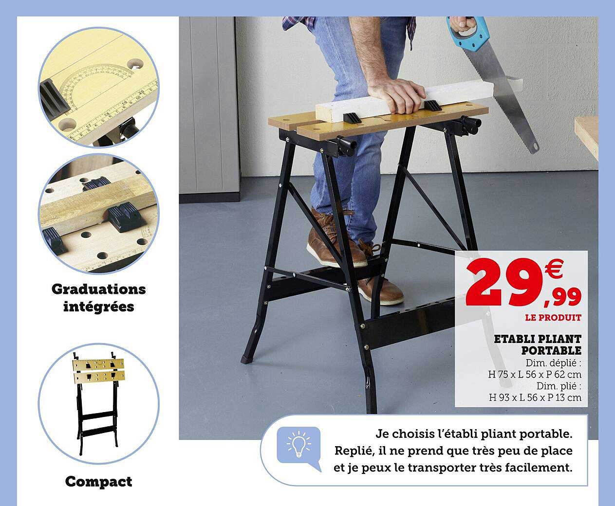 établi Pliant Portable