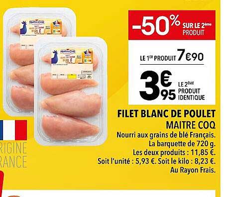 filet blanc de poulet maître coq