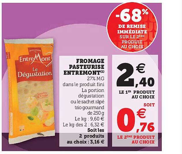 Fromage Pasteurisé Entremont