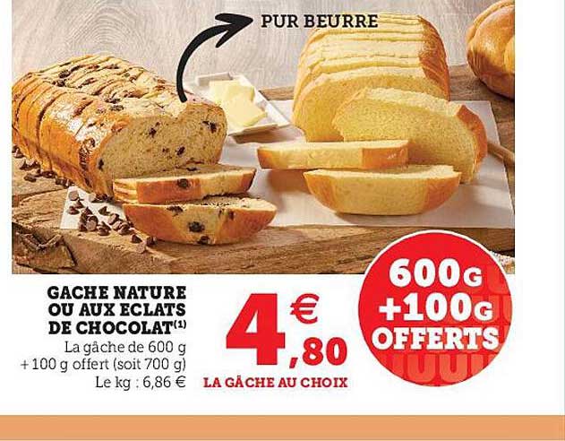Gâche Nature Ou Aux éclats De Chocolat