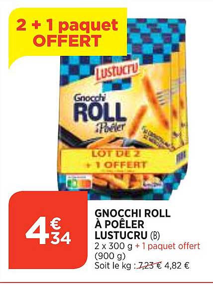 gnocchi roll à poêler lustucru
