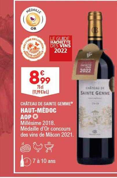 haut-médoc aop château de sainte gemme