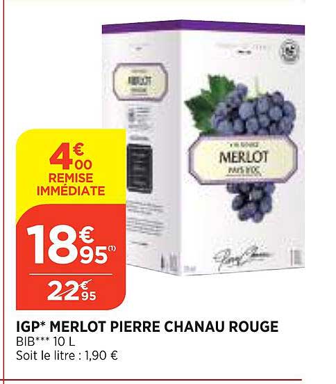 igp merlot pierre chanau rouge