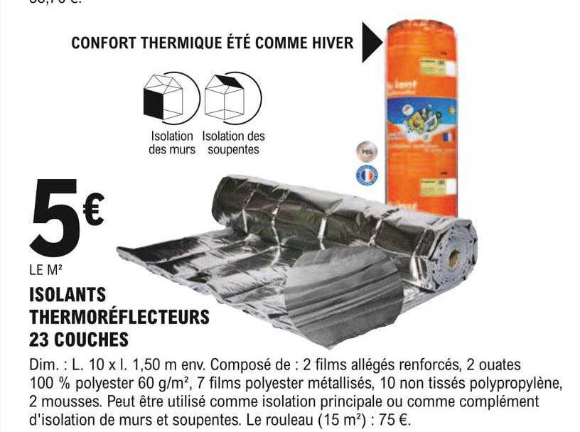 isolants thermoréflecteurs 23 couches