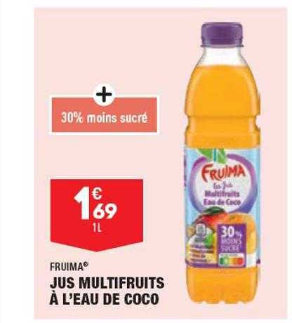jus multi fruits à l'eau de coco fruima