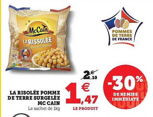 la risolée pomme de terre surgelée mc cain
