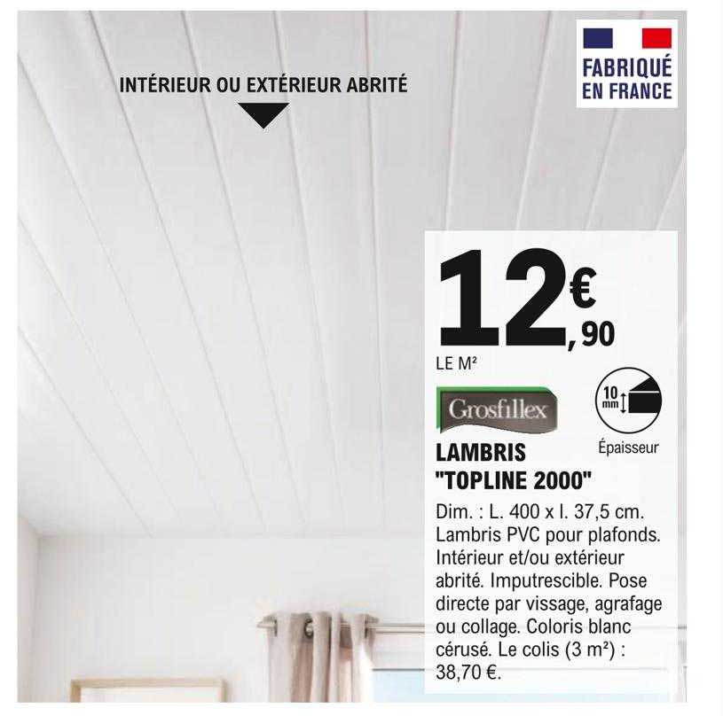 Lambris "topline 2000" Grosfillex