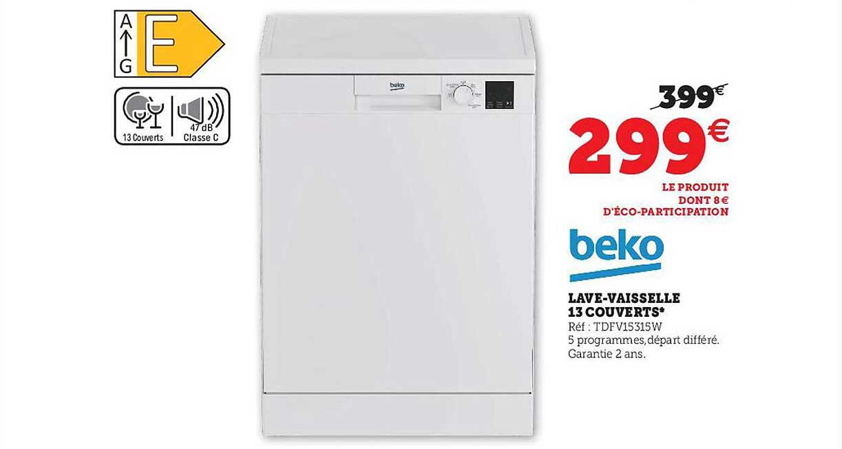lave-vaisselle 13 couverts beko