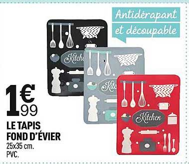 le tapis fond d'évier