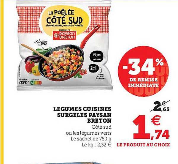 légumes cuisinés surgelés paysan breton