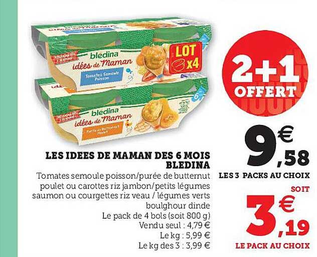 les idées de maman dès 6 mois blédina