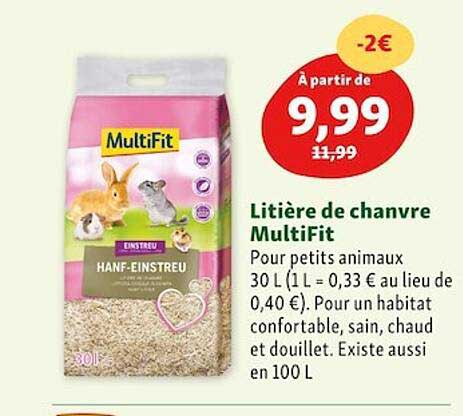 Litière De Chanvre Multifit