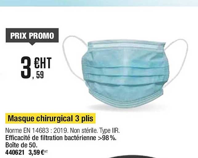 masque chirurgical 3 plis