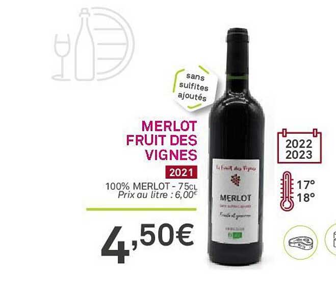merlot fruit des vignes 2021