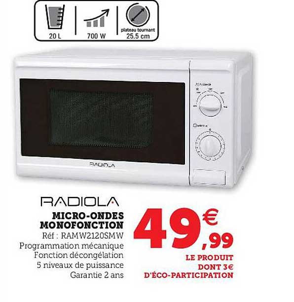 micro-ondes monofonction radiola
