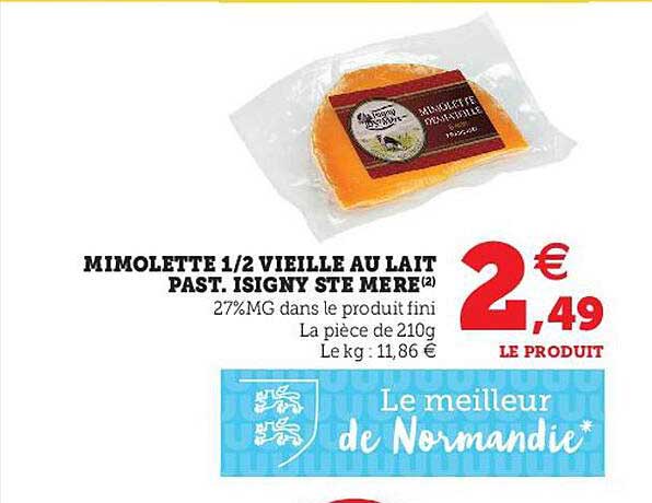 mimolette 1-2 vieille au lait past. isigny ste mère