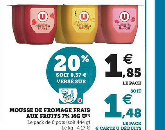 Mousse De Fromage Frais Aux Fruits 7% Mg U