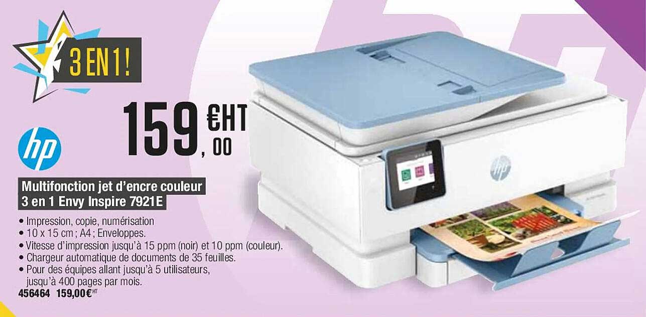 multifonction jet d'encre couleur 3 en 1 envy inspire 7921e hp