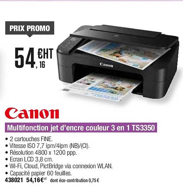 multifonction jet d'encre couleur 3 en 1 ts3350 canon