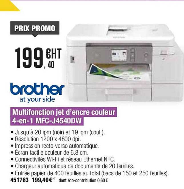 multifonction jet d'encre couleur 4-en-1 mfc-j4540dw brother at your side