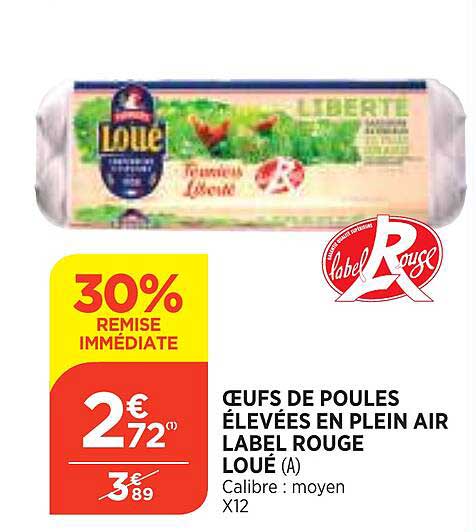 oeufs de poules élevées en plein air label rouge loué