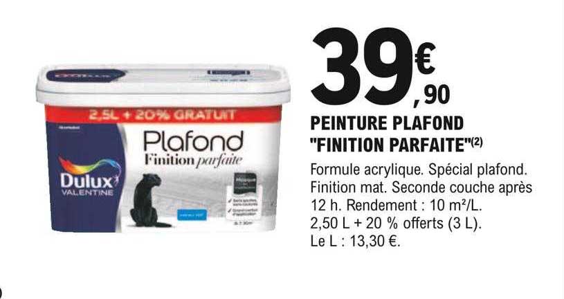 peinture plafond "finition parfaite" dulux valentine