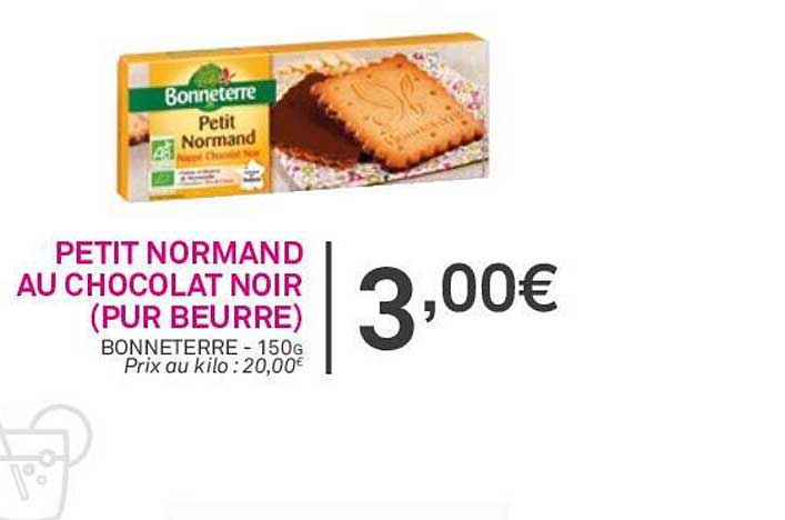 petit normand au chocolat noir (pur beurre) bonne terre