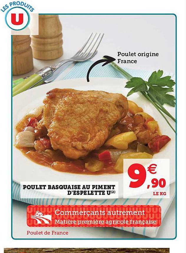 poulet basquaise au piment d'espelette u