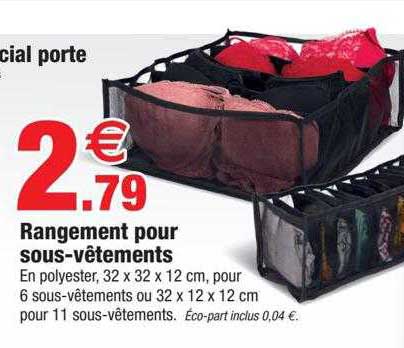 rangement pour sous-vêtements